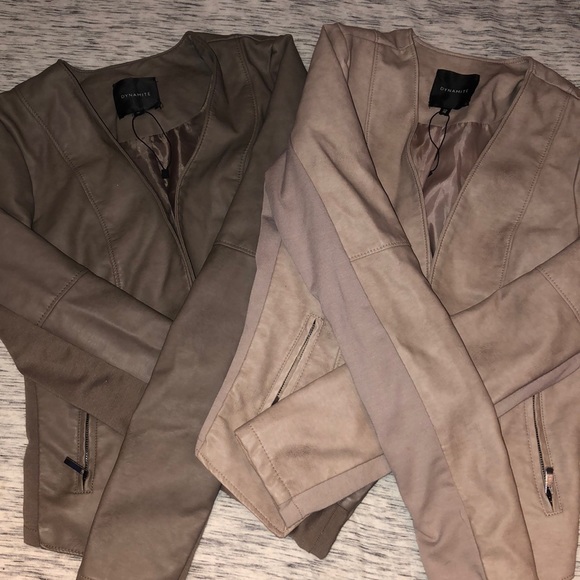 Dynamite Jackets & Coats Set Of 2 Dynamite Leather Jacket Blazer